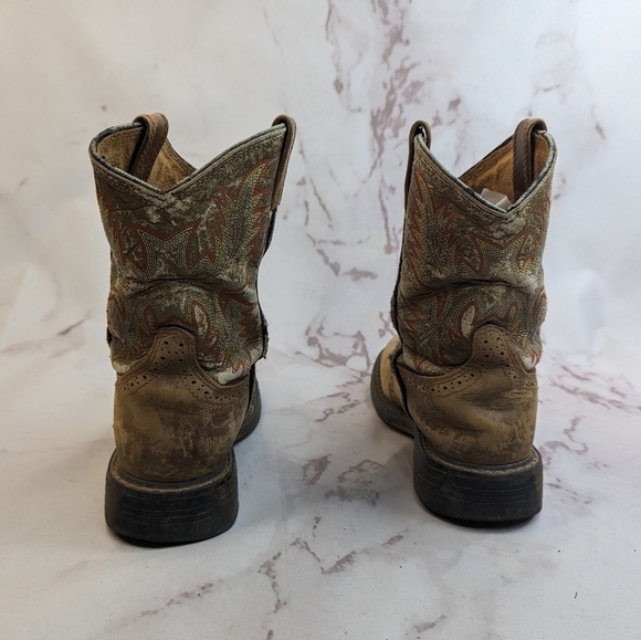 Ariat Boot Boys 3 Workhog Western Cowboy Cowgirl Kid Youth Brown Leather 1007836 - Picture 4 of 12